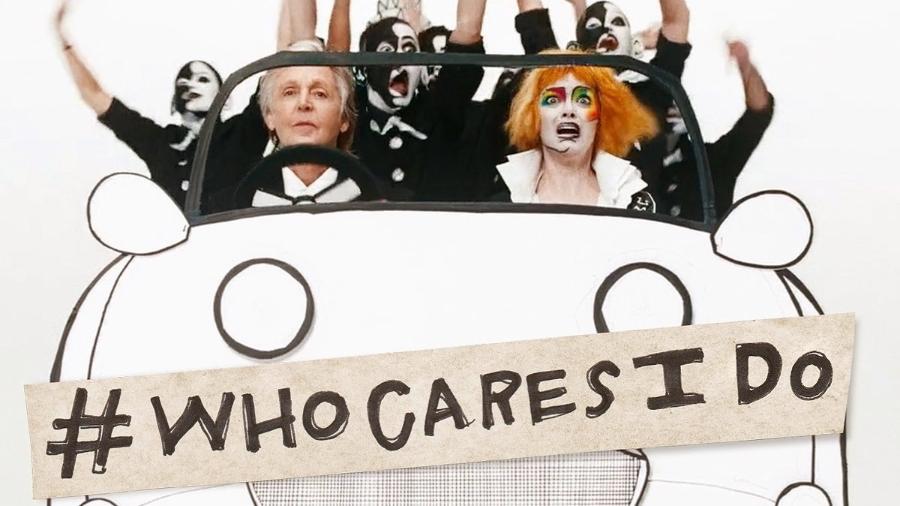 Paul McCartney e Emma Stone no vídeo de "Who Cares" - Reprodução/Twitter