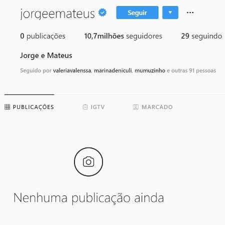 Jorge e Mateus apagam publicações do Instagram - Reprodução - Reprodução