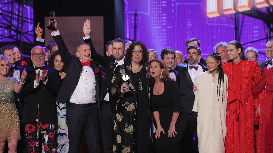 Elenco e produção de Hadestown comemora vitória no Tony Awards - REUTERS/Brendan McDermid 