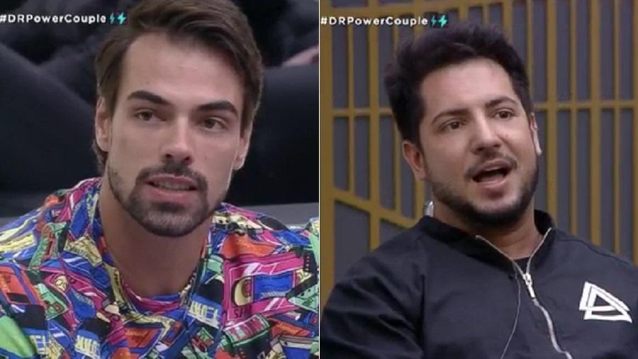 Power Couple: Leandro Gléria e Thiago Bertoldo discutem durante formação da DR - Reprodução/RecordTV