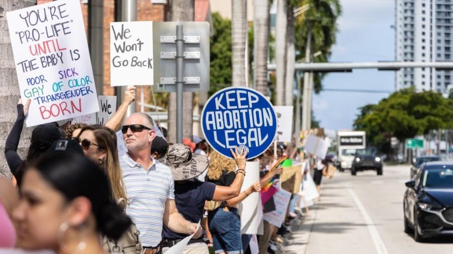 Protestos pró-aborto na Florida, nos EUA