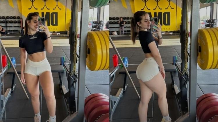 Atriz Mel Maia exibe corpo sarado após exercício