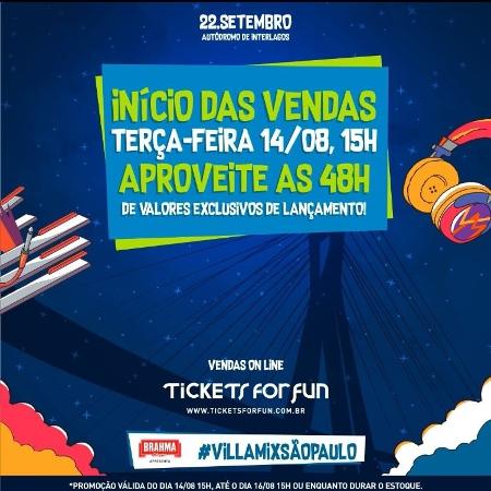 VillaMix Festival terá venda promocional de ingressos - Divulgação - Divulgação