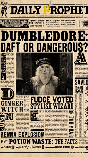 Exemplar do jornal "Profeta Diário", dos filmes do Harry Potter, feito pelo brasileiro Eduardo Lima - Reprodução