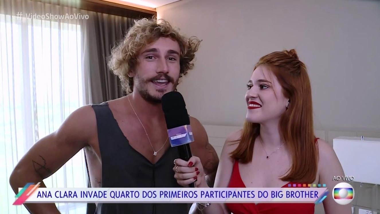 Alan é entrevistado pela ex-BBB Ana Clara - Reprodução/TvGlobo