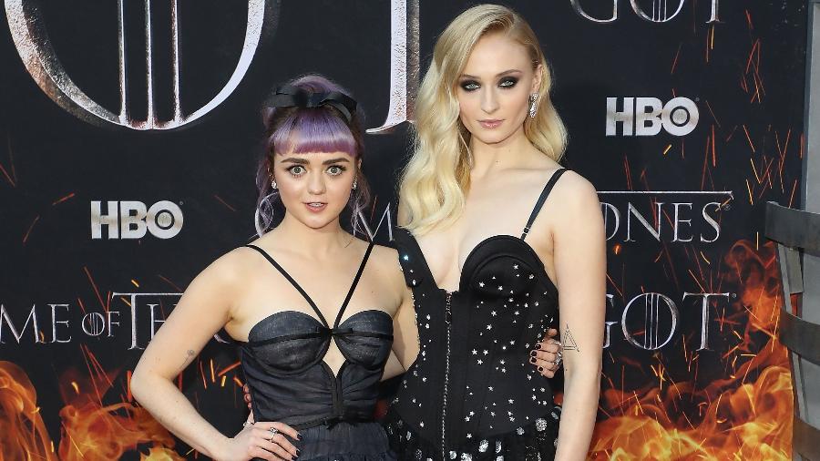 Maisie Williams e Sophie Turner na premiere de "Game of Thrones" - Taylor Hill/Getty Images