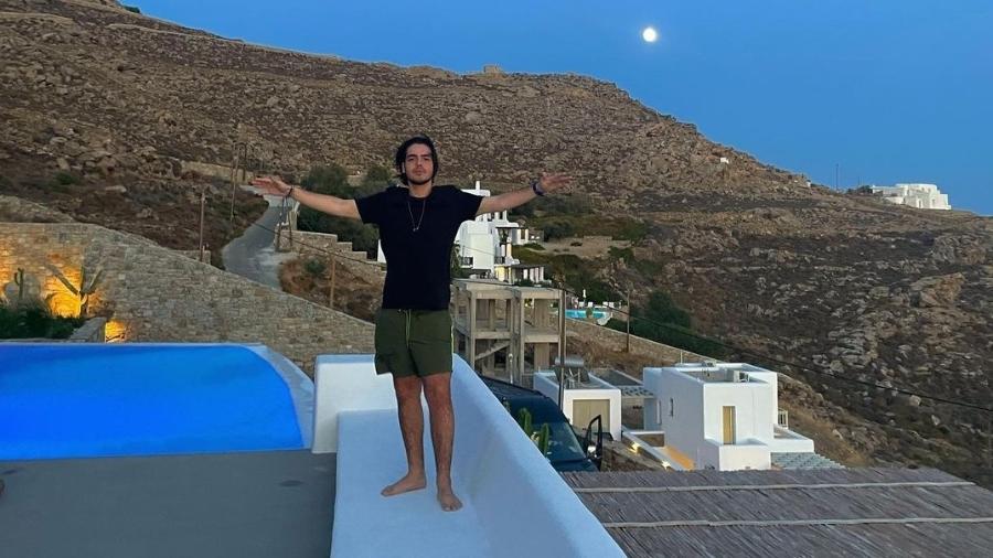 João Guilherme, filho de Faustão e Luciana Cardoso, curte férias na Grécia - Reprodução/Instagram