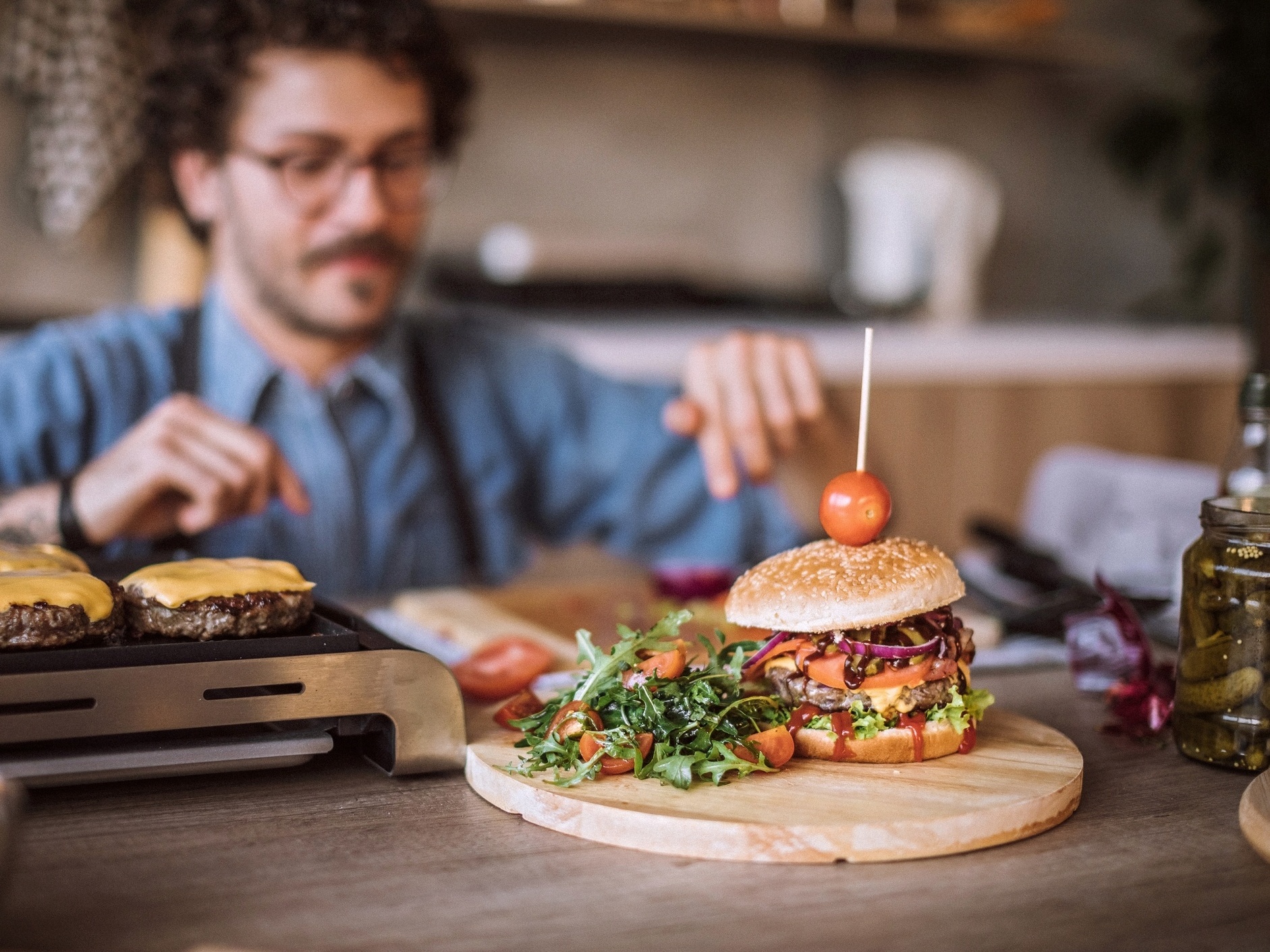 CAIXA LANCHE HAMBURGUER GRANDE RED GOURMET- 50 UNIDADES