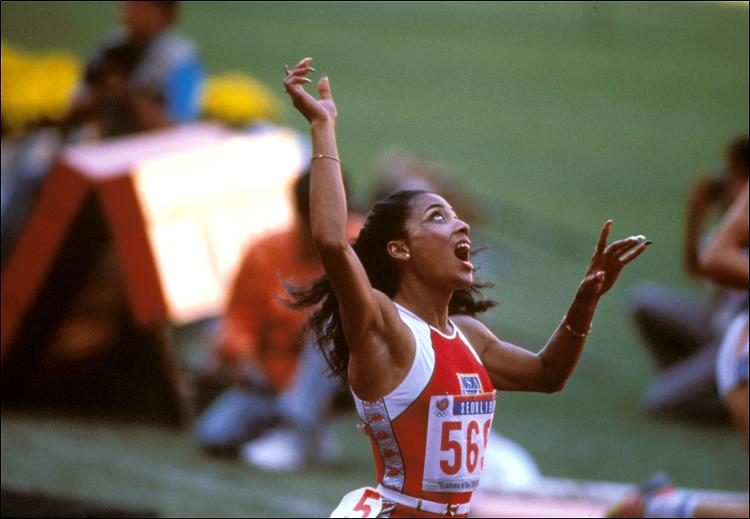 Florence Griffith Joyner nas Olimpíadas de Seul