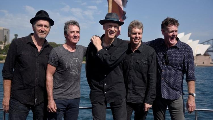 Midnight Oil posa na baia de Sidney para promover a turnê mundial "Great Circle 2017" - Aaron Bunch/Reuters - Aaron Bunch/Reuters