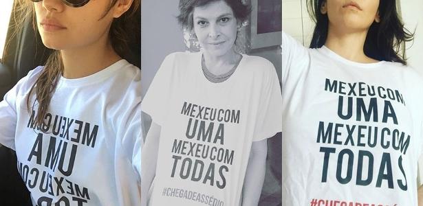 Chega de assédio Globais na campanha "Mexeu com uma, mexeu com todas"