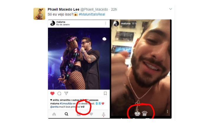 Fãs procuram provas de que Anitta e Maluma estão juntos - Reprodução/Twitter - Reprodução/Twitter