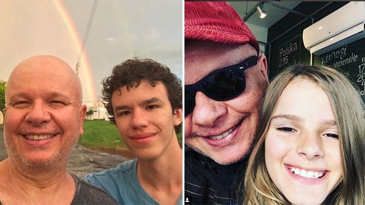Marcelo Tas com os outros dois filhos, Miguel, de 17 anos, e Clarice, de 12 - Reprodução/Instagram - Reprodução/Instagram
