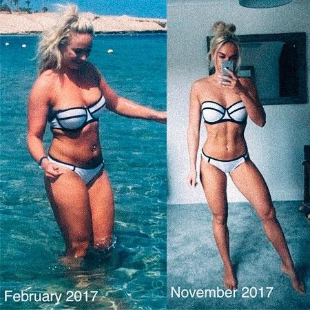 Sophie Austin emagreceu 15 quilos em menos de três meses - Reprodução/Instagram
