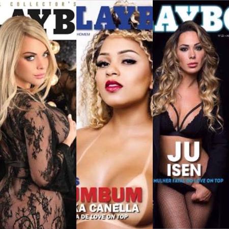 Silvio Santos mostra revistas "Playboy" com trio de subcelebridades - Divulgação - Divulgação