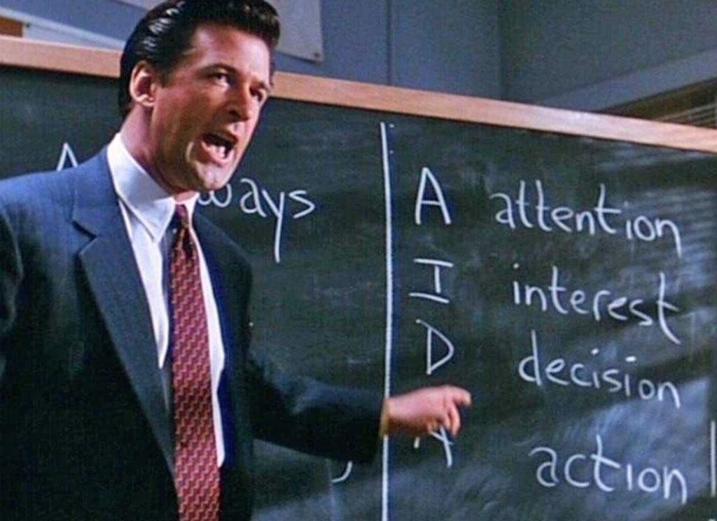 Alec Baldwin em cena de "Sucesso a Qualquer Preço" (1992) - Divulgação