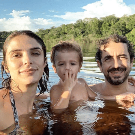 Rafa Brites, Felipe Andreoli e Rocco curtem a Amazônia - Reprodução/Instagram