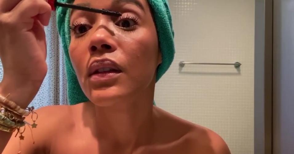 Taís Araújo compartilhou bastidores da make no Instagram