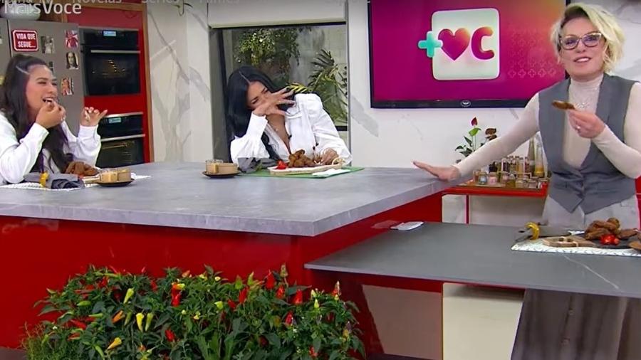 Simone e Simaria comeram asinha de frango feita por Ana Maria Braga - Reprodução/TV Globo