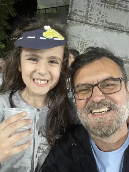 Marcelo e a filha, Marina Simas Paim, de 8 anos - Arquivo pessoal - Arquivo pessoal