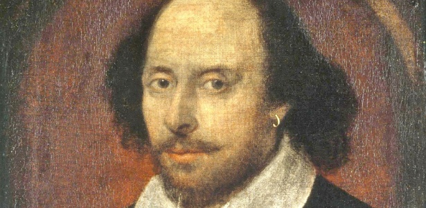 Retrato do escritor inglês William Shakespeare - Reprodução