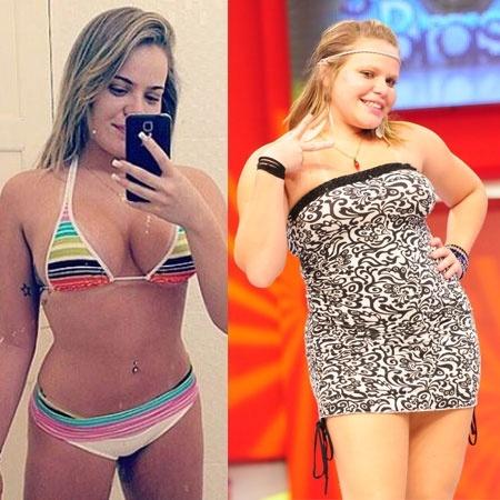 A ex-BBB Paula Leite emagreceu 44 quilos em onze meses - Frederico Rozário/TV Globo/Reprodução/Instagram