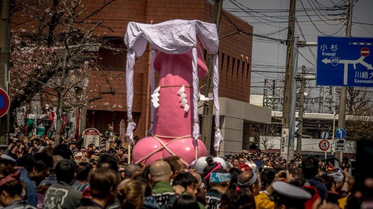 Festival Kanamara&nbsp;Matsuri, no Japão - Joshua Hawley/Getty Images - Joshua Hawley/Getty Images