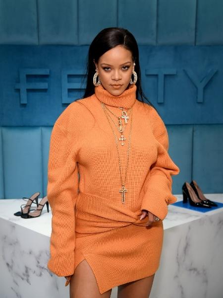 7.fev.2020 - Rihanna durante evento da marca Fenty - Dimitrios Kambouris / Getty Images para Bergdorf Goodma