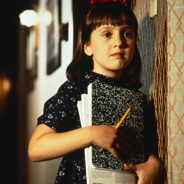Mara Wilson como Matilda no longa de 1996