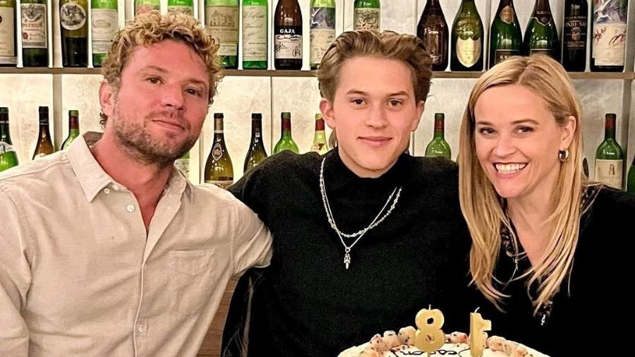Ryan Phillippe, Reese Witherspoon e o filho do casal, Deacon Philippe - Instagram/@ryanphillippe