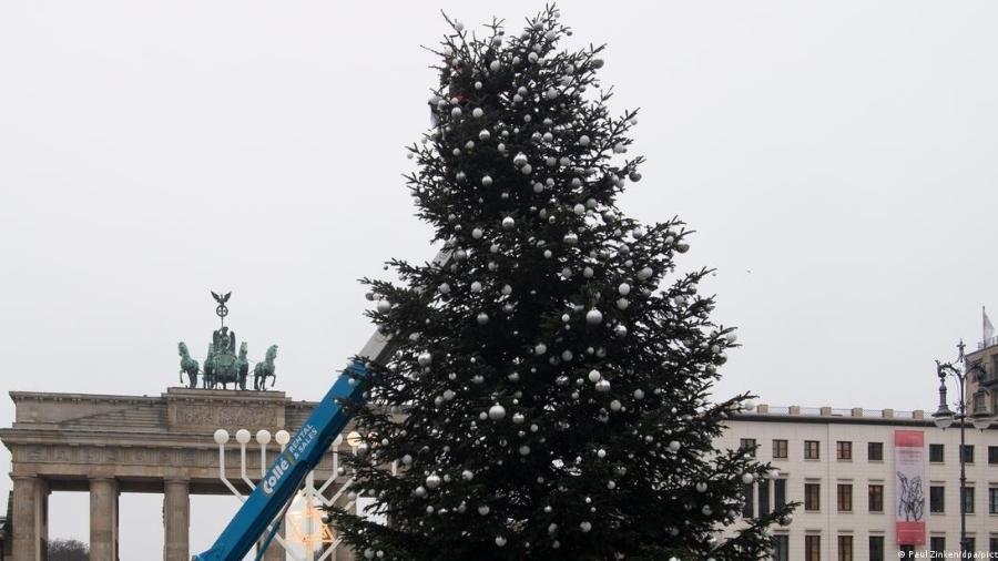 Ativistas do clima cortam árvore de Natal em Berlim. - Deutsche Welle