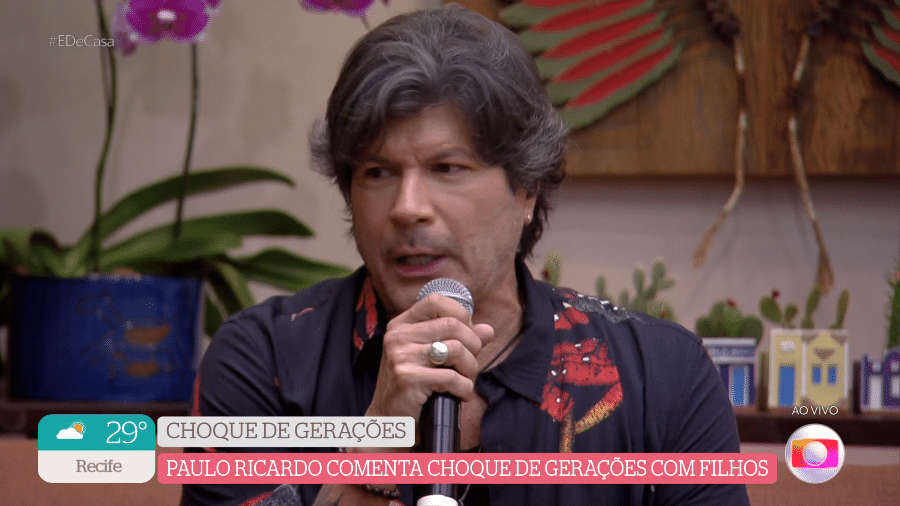 Paulo Ricardo critica músicas atuais em aparição no É de Casa - Reprodução/Globoplay