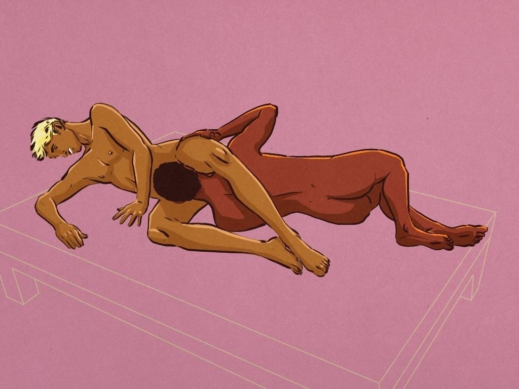 Receber um oral de ladinho também pode ser uma boa forma de obter prazer. O homem abre as pernas e a mulher se posiciona entre elas, apoiando a cabeça numa das coxas dele - a outra passa por cima da parceira, "abraçando-a". É uma posição que dá um controle maior da estimulação aos caras, mas é bem confortável para elas. - Leo Gibran