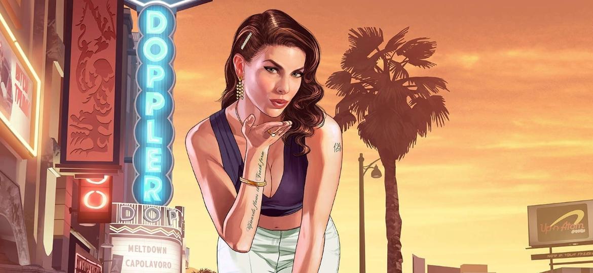 GTA V - KeyArt Woman - Divulgação