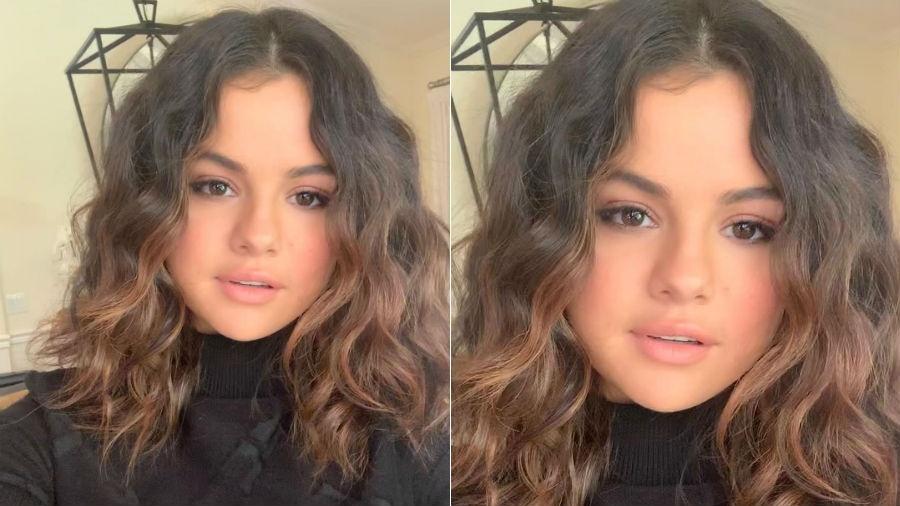 Selena Gomez com os fios naturais - Reprodução/Instagram