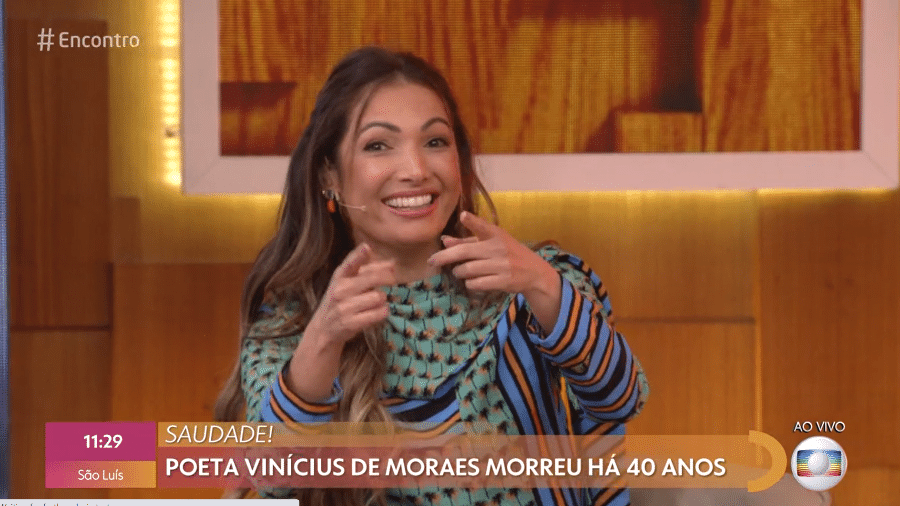 Patrícia Poeta canta no Encontro - Reprodução/TV Globo