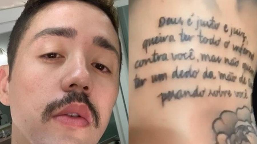 Rico Melquiades mostra tatuagem com erro - Reprodução/Instagram