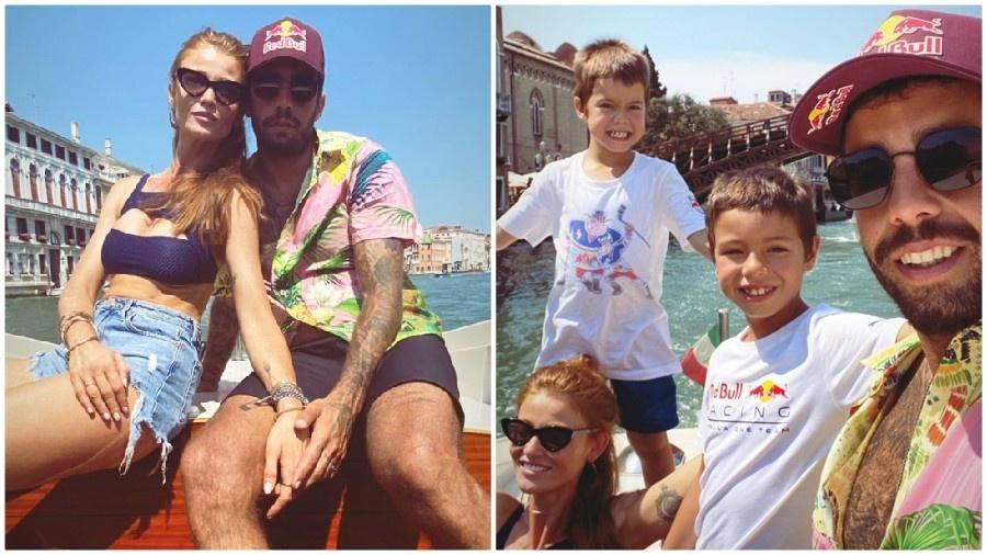 Scooby com os filhos e Cintia Dicker em Veneza - Instagram