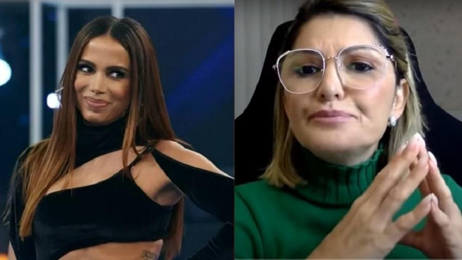 Anitta e Antônia Fontenelle fizeram discussão pública - Reprodução/ TV Globo e Youtube
