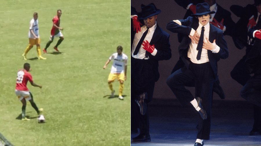 Jogador da Portuguesa Santista fez jogada considerada igual ao passo de Michael Jackson - Divulgação