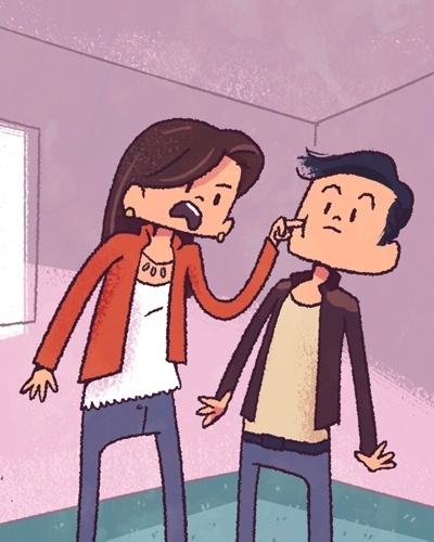 NÃO DAR ESPAÇO PARA O OUTRO SE EXPRESSAR | Tem gente que acha que a D.R. é um monólogo para pôr para fora angústias, discordâncias, mágoas... Quem faz apenas isso comete um erro grave: não dá brecha para o outro se expressar e também colocar seu ponto de vista. ?Para fugir desse erro, lembre-se que a proposta é discutir a relação, e não apenas descarregar reclamações. Ouvir o par é crucial?, afirma o psicólogo Elídio Almeida - Igor Darrell/Arte UOL