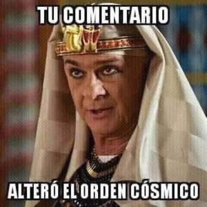 4.mai.2016 - Falas do faraó Seti (Zé Carlos Machado) viram memes entre o público argentino de "Moisés e Los Diez Mandamientos" - Reprodução/Facebook - Reprodução/Facebook