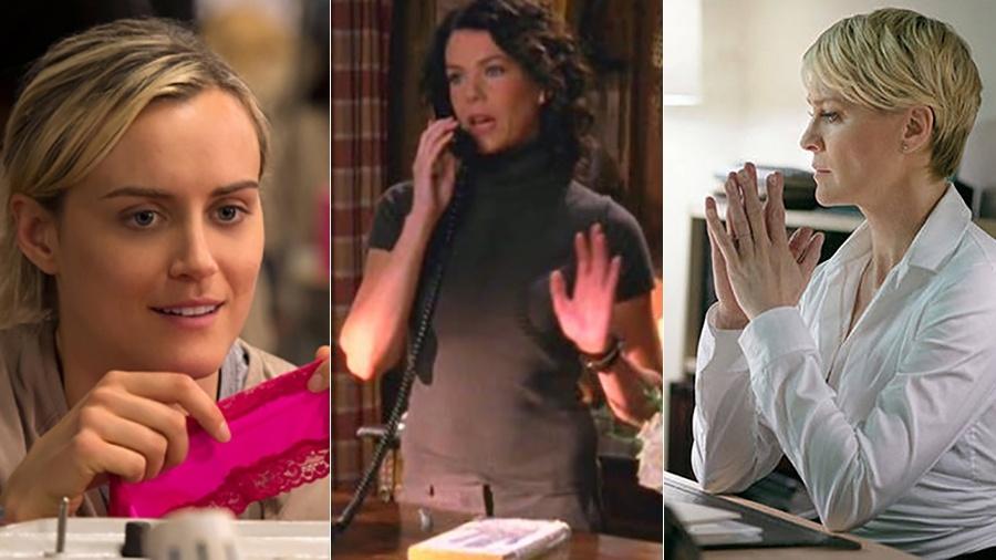 Piper Chapman, Lorelai Gilmore e Claire Underwwod são algumas das mulheres empreendedoras das séries - Divulgação