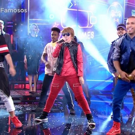 Naiara Azevedo interpreta Justin Bieber no "Show dos Famosos" - Reprodução/TV Globo - Reprodução/TV Globo