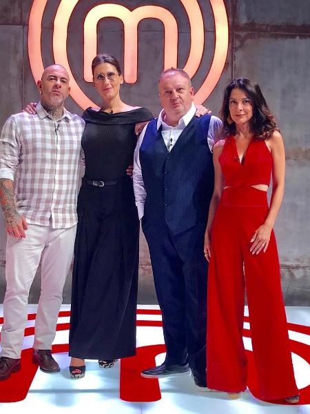 Henrique Fogaça, Paola Carosella, Erick Jacquin e Ana Paula Padrão no "MasterChef" - Reprodução/Instagram