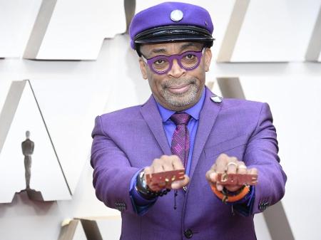 Spike Lee no tapete vermelho do Oscar 2019 - Reprodução/Twitter