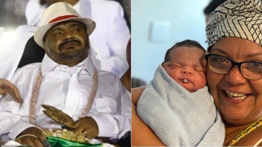 Arlindo Cruz e o neto recém-nascido, Ridan: a mesma cara - Reprodução/Instagram