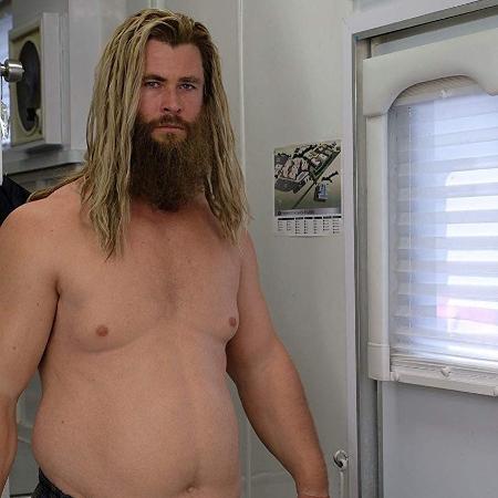 Chris Hemsworth como o Thor barrigudo de "Vingadores: Ultimato" - Divulgação