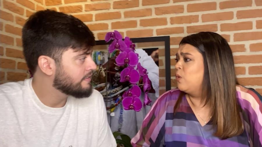 Rodrigo Godoy e Preta Gil participaram do quadro "Isolados e Casados", no canal de YouTube de Giovanna Ewbank - Reprodução/Instagram