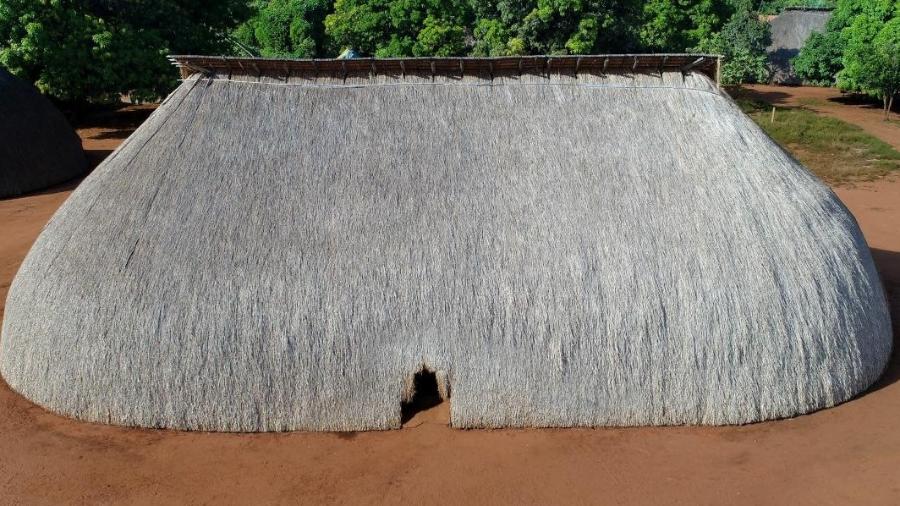 Oca dos índios Kuikuro, do Alto Xingu - Reprodução